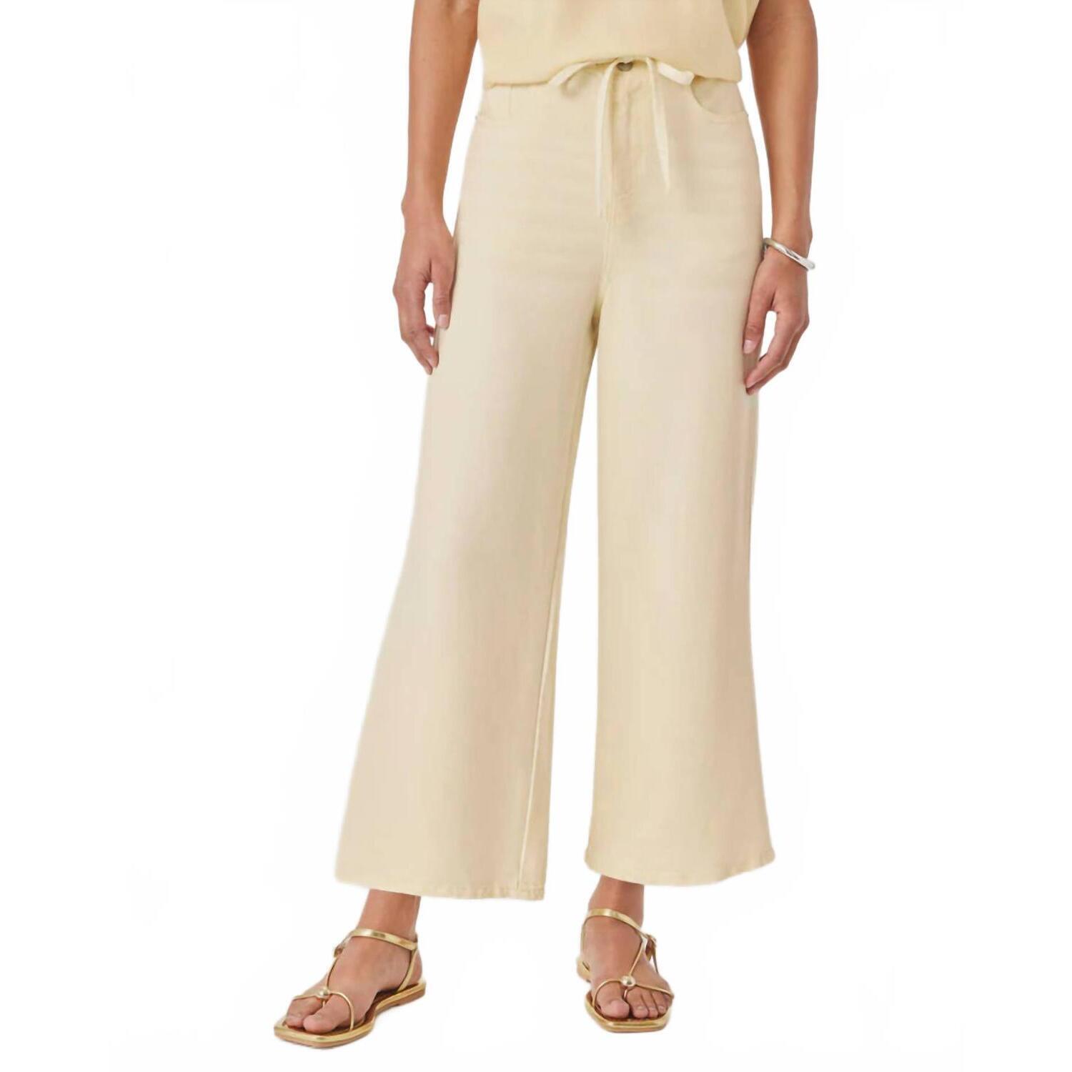 New Splendid Lounge Wide Leg Crop Jeans In Honeysuckle